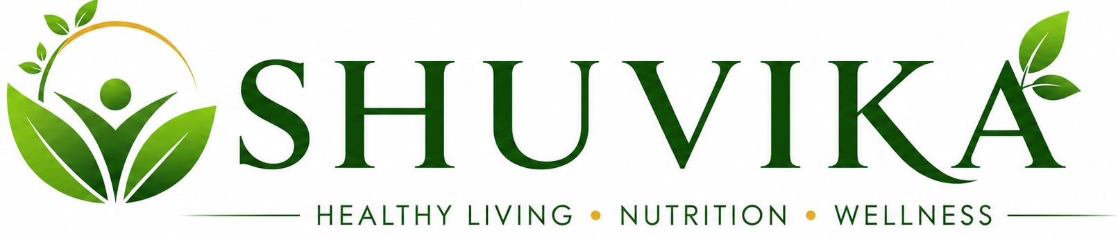 "SHUVIKA logo – Healthy Living, Nutrition and Wellness brand."